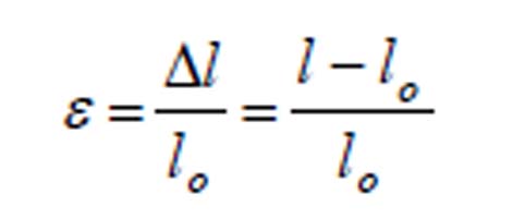 Alargamiento unitario (ε)